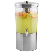 Tablecraft 1.25 Gallon Silhouette Drink Dispenser / Stainless Steel / 3.0 gallons Iced Beverage Dispensers
