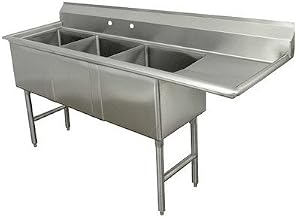 Fabricated Bowl 3 Compartment Scullery Sink Width: 74.5"