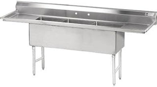 Fabricated Bowl 3 Compartment Scullery Sink Size: 43" H x 90" W x 29" D