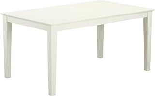 Furnifact Wood Dining Table with Coastal Farmhouse Style, Small Kitchen Table for Dining Room, Rectangular Dinner Table