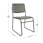 Flash Furniture Gray Vinyl/Black Frame / Set of 1 / Contemporary Home Office Desk Chairs