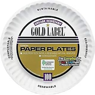 AJM Packaging Gold Label Table Ware CP9GOEWH - 1 Each