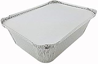 Handi-Foil 5 lb. Oblong Aluminum Entrée Dinner Food Storage Pan w/Board Lid (pack of 25)