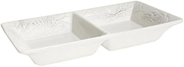 American Atelier "By The Sea" 2 Section Server, White