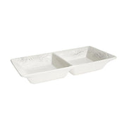 "By The Sea" 2 Section Server by American Atelier – Earthenware, White, Model Z206-2SEC