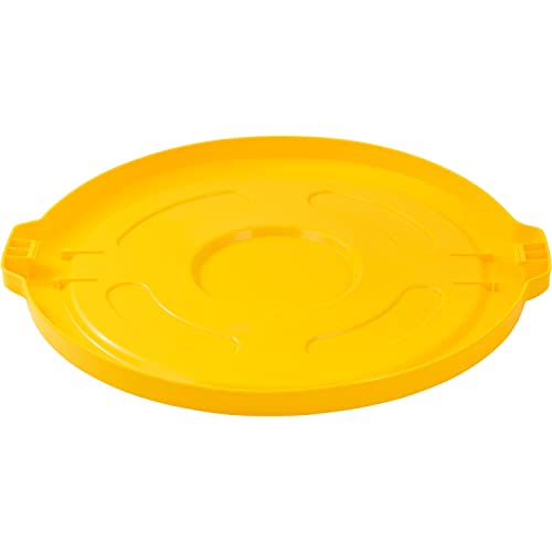 Global Industrial Yellow / 27-1/2" Diameter x 2-1/2"H / Industrial Kitchen Trash Cans