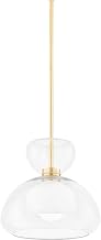Mitzi H813701-AGB Cortney - 1 Light Pendant 11 inches Tall and 11.75 inches Wide - Aged Brass