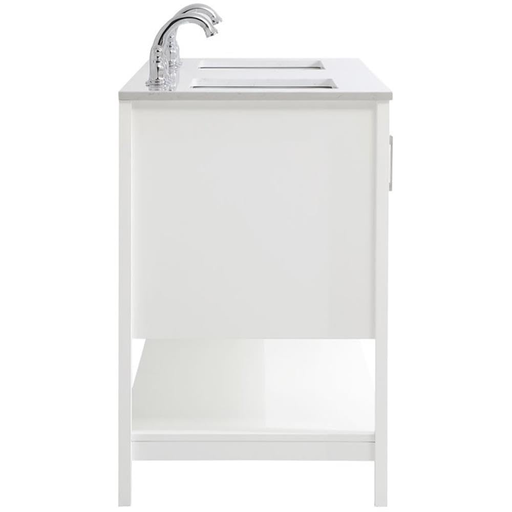 Elegant Decor 60"Lx22"Wx34"H / White / Traditional Bathroom Vanities