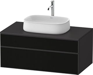 Duravit Zencha 39 3/8" Wall Mount Two Drawer Single Vanity Cabinet in Black Line Structure, Sink Sold Separately