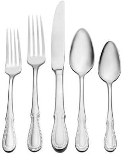 Oneida Nottingham 66 Piece Fine Flatware Set, 18/10 Stainless, Service for 12