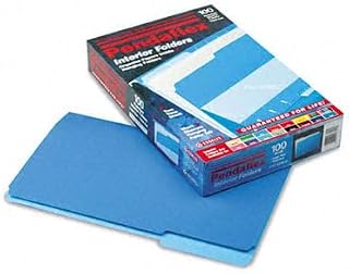 Pendaflex 435013BLU Interior File Folders- 1/3 Cut- Top Tab- Legal- Blue- 100/Box