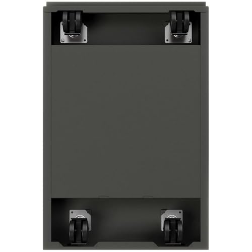 Hirsh Industries Dark Coal / Modern / 21.75" H x 15" W x 19.88" D Mobile File Cabinets