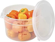 Cambro Commercial Grade Food Storage Containers and Seal Covers, 12 Quarts x 2, 2 Storage Containers with 2 Lids Included (4 Items in Total)