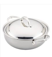 ProBond Luxe 5-Quart Polished Professional Clad Stainless Steel Dutch Oven with Lid by Hestan – Medium, 5 quarts, Stainless Steel, Silver, Model 31828