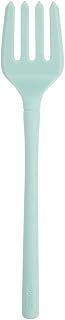 Tovolo Flex Core Silicone Fork Aqua Seafoam Green Large Cooking Fork for Spaghetti Twirling Mixing Shredding, Heat Resistant Silicone Fork Kitchen Utensil, BPA Free Spaghetti Twirling and Cooking Fork