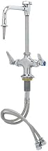 T&S Brass BL-5704-08L-QT Lab Mixing Faucet, Vacuum Breaker Nozzle, Serrated Tip, QT ETERNA, Levers