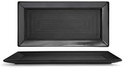 Front Of The House FOH DDP004BKP21 Spiral Ink 14" x 7" Plate - 4 / CS