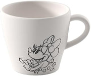 Villeroy & Boch Manufacture Rock Blanc - Mickey Mouse - Coffee Mug, White, Dishwasher Safe & Microwave Safe, Slate Look in White with Mickey Mouse Chalk Decoration, Premium Porcelain