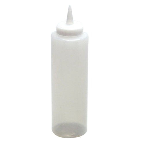 Regular Squeeze Bottle Clear by Tablecraft – 12.0 ounces, Polyethylene, Clear, Pack of 6, Model C112C
