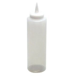 Regular Squeeze Bottle Clear by Tablecraft – 12.0 ounces, Polyethylene, Clear, Pack of 6, Model C112C