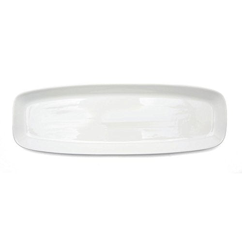 Rectangular White Porcelain Platter - 24" L x 8" W x 1 1/2" H by Front of the House – Large, Porcelain, Bright White, Model SPT013WHP21