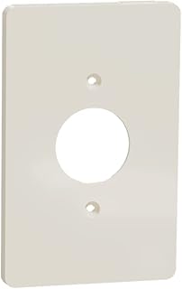 Square D by Schneider Electric Square D X Series Single Outlet Wall Plate, 1 Gang Mid Size Plus, Matte Light Almond
