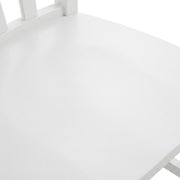 Solid Wood Dining Chair with Cafe-Style Design by Furnifact – Wood, White, Pack of 2