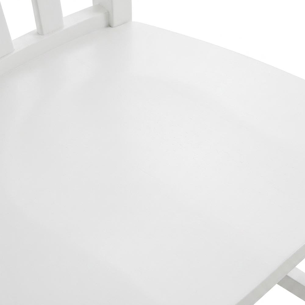 Solid Wood Dining Chair with Cafe-Style Design by Furnifact – Wood, White, Pack of 2