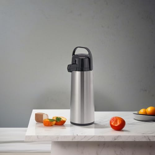 Service Ideas 84.5 Ounces / PUMP LID / Brushed Thermal Carafes