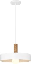 23798-WH/WGN Slate - 1 Light Pendant-8 Inches Tall and 13.75 Inches Wide, Finish Color: White/Natural