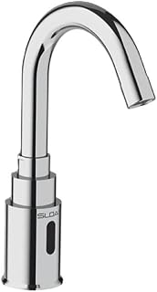 Sloan SF-2200 Touchless Sensor Faucet, 2.2 GPM, Laminar Spray, Chrome | 4" Trim Plate, Plug Adapter Power Supply, Back-Check Tee, Polished Chrome, 2.2 gpm, Laminar Spray, Infrared Sensor 3362109