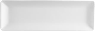 CAC China LON-13 Long Island 12-Inch by 3 5/8-Inch Bone White Porcelain Rectangular Platter, Box of 24