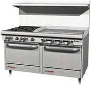 Southbend S60CC-2GL S-Series 60" Gas Restaurant Range w/ (6) Open Burners, 24" Left Griddle & (2) Cabinet Bases