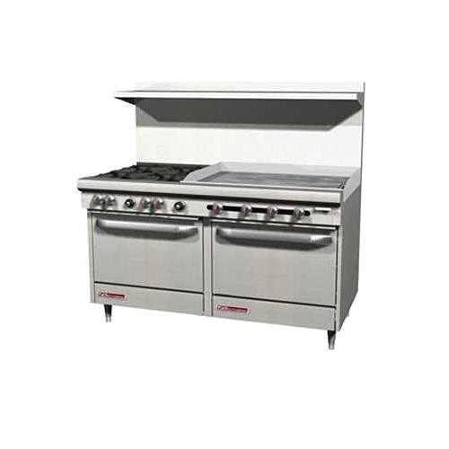 Southbend S-Series 60" Gas Restaurant Range w/ (6) Open Burners by South Bend – Iron, Model S60AD-2TL