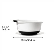 OXO 1 Count (Pack of 12) / 5 Quart / White/Black Mixing Bowls