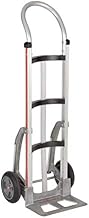 Magliner 2-Wheel Hand Truck with Horizontal Loop Handle, 14" x 7.5" Aluminum Nose, 8" Balloon Cushion Wheels, Stair Climbers, Vertical Strap, 500 lb. Capacity