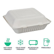 ECO PRODUCTS Green Products / 9" / white Clamshell Take Out Containers