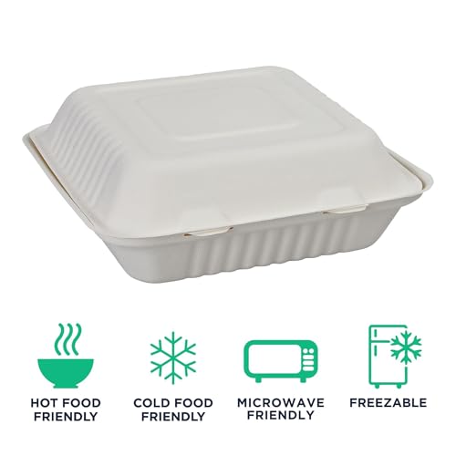ECO PRODUCTS Green Products / 9" / white Clamshell Take Out Containers