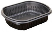32 oz. Black Base Mealmaster Microwaveable Plastic Container - 250 per case
