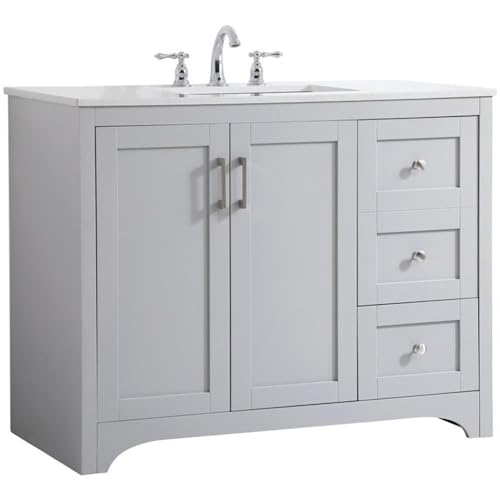 Elegant Decor 42" - Single / Grey / Traditional Bathroom Vanities