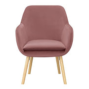 Convenience Concepts Blush Velvet / Chair / 25.25"L x 26.75"W x 33.5"H Chairs