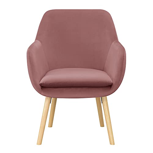 Convenience Concepts Blush Velvet / Chair / 25.25"L x 26.75"W x 33.5"H Chairs
