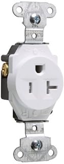 Legrand Pass & Seymour TR5351WCC8 20 Amp Tamper Resistant Construction Specification Grade Single Receptacle Outlet, Back and Side Wire, White (1 Count)