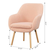 Convenience Concepts Sherpa Blush / Chair / (L) 25.25 in. x (W) 26.75 in. x (H) 33.5 in. Chairs