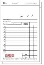 National Checking Company Interleaving Carbon Sales Book - 2 Part White, 11 Line, 3.50 x 5.63 inch - 100 per case.