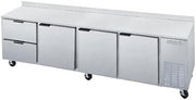 Beverage-Air 119" Stainless Steel 2-Drawer Worktop Refrigerator