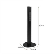 Steel Freestanding Power Station with USB Type-A by Bison office – 35.75 x 12.75 x 12.5 inches, Metal