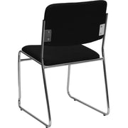 Flash Furniture Black Fabric/Chrome Frame / Set of 1 / Contemporary Stacking Chairs
