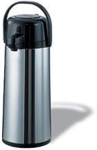 Service Ideas ECA22S Eco-Air Airpot, 2.2 Liter Capacity, Pump Style, Stainless Steel, Glass Liner (Case of 6)