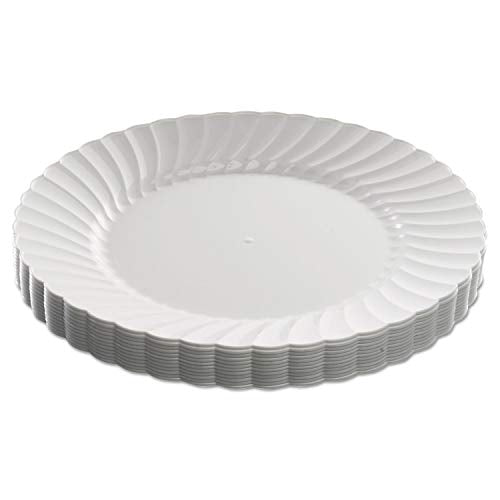 Classicware Plastic Dinnerware by WNA – Plastic, White, Pack of 180, Model WNARSCW91512W